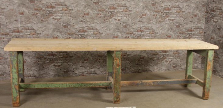 Vintage French kitchen farmhouse dining tables 2.8 mt #2521