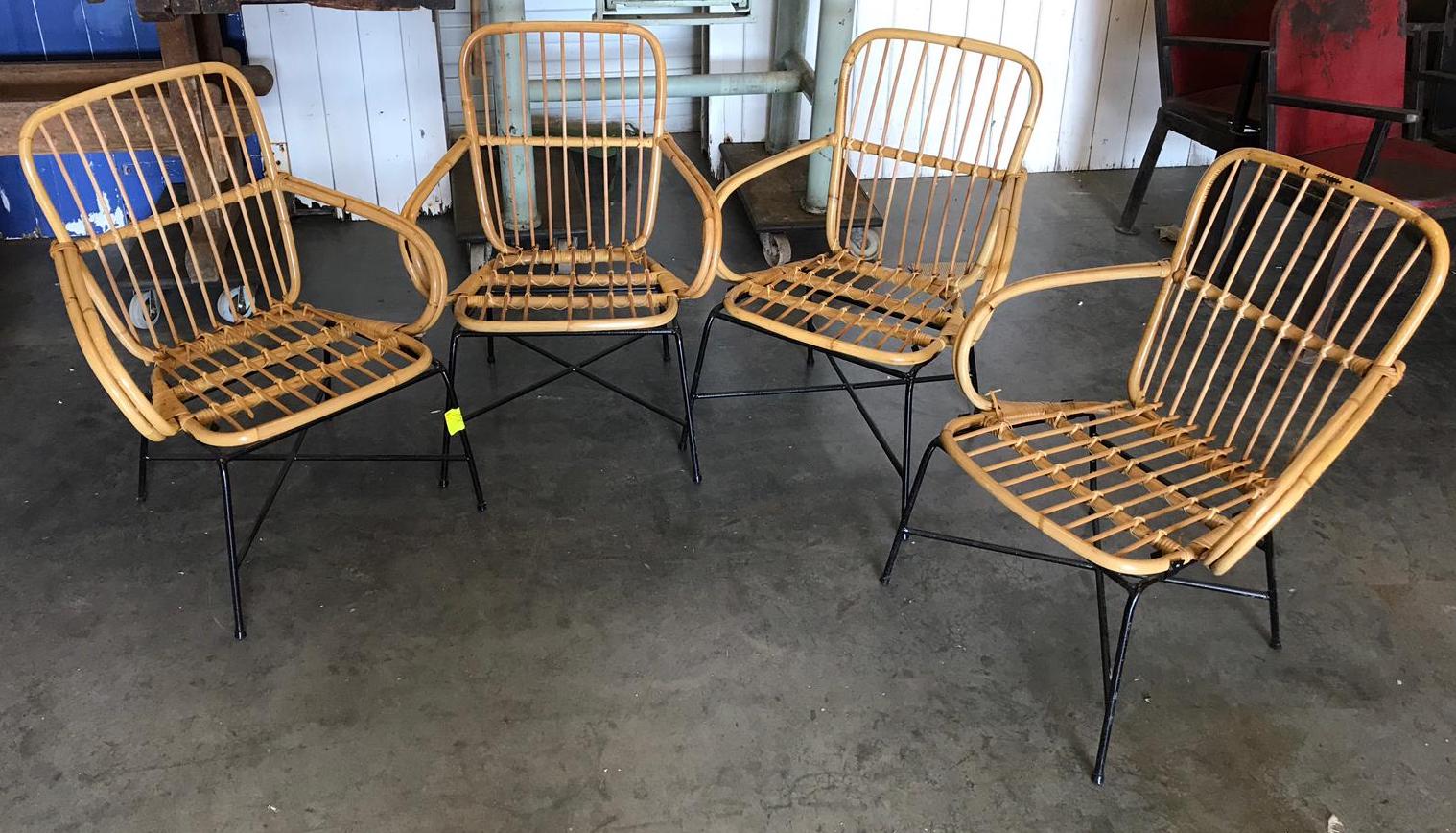 Vintage Mid Century Danish Basket chairs #B2540 per chair BYRON