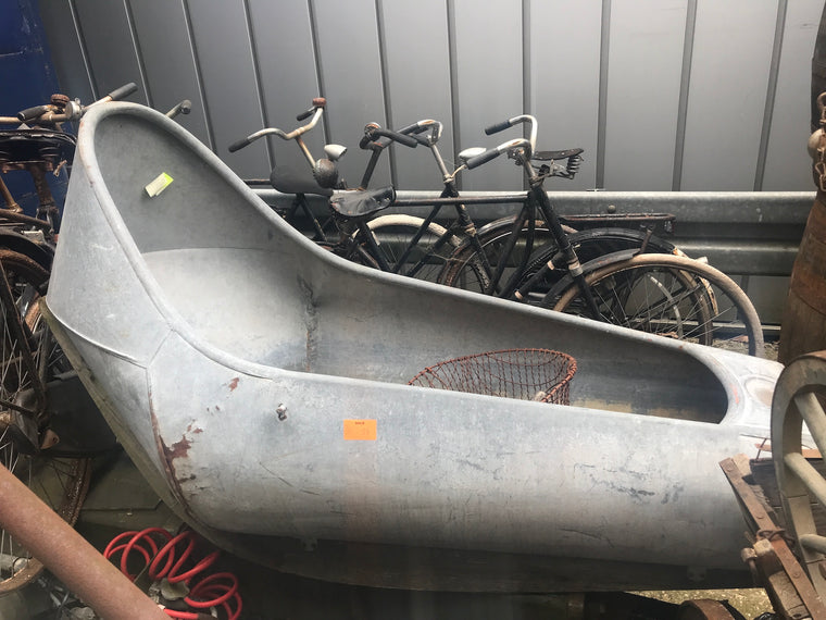 Vintage French galvanised bath tub #2543