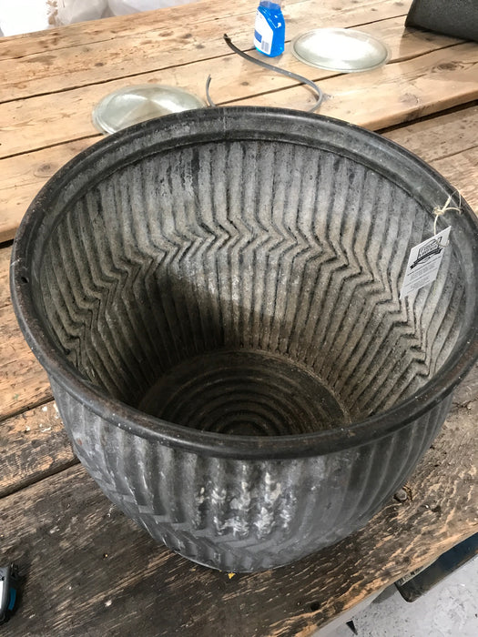 Vintage English galvanized DOLLY bins #2555/2