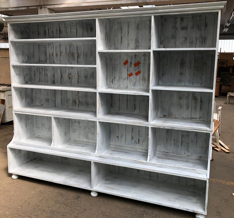 Vintage  European Wooden  Store  Shelving Unit #2569 Byron