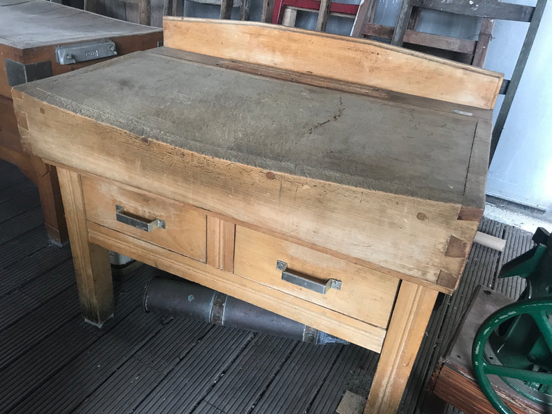 Vintage industrial European butchers block #2596 BYRON ON HOLD hannah