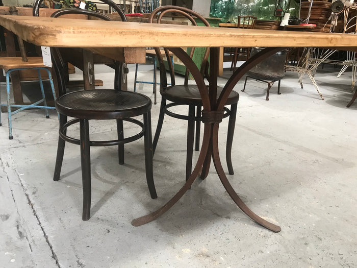 Vintage French small kitchen  garden cast iron base table 1.4 mt #2626 Table only