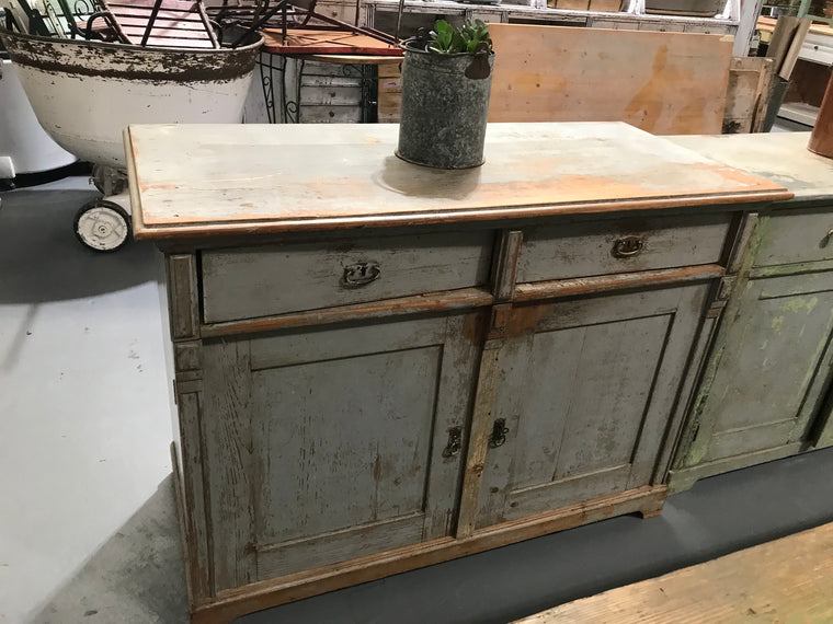 Vintage European wooden kitchen cabinet #2676