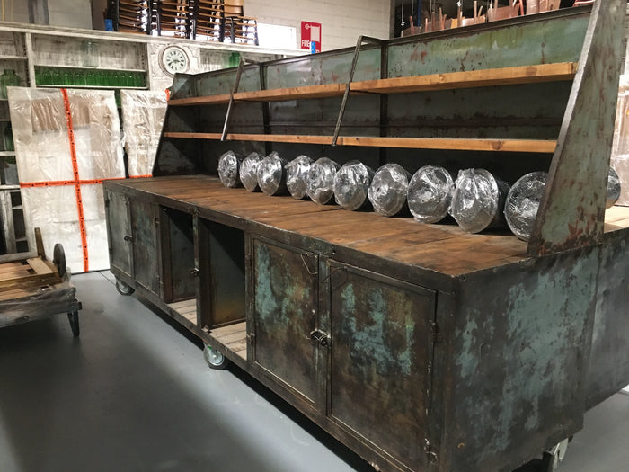 Vintage Industrial Ukraine Workbench / Shop Display  #2737