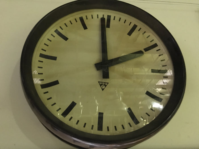 Vintage industrial Czech station clocks Bakelite #1410