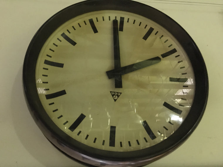 Vintage industrial Czech station clocks Bakelite #1410