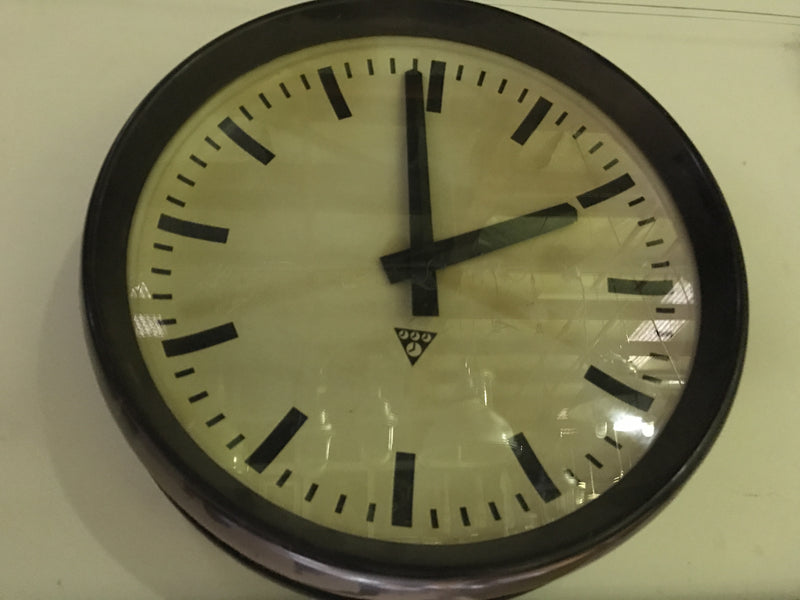 Vintage industrial Czech station clocks Bakelite #1410