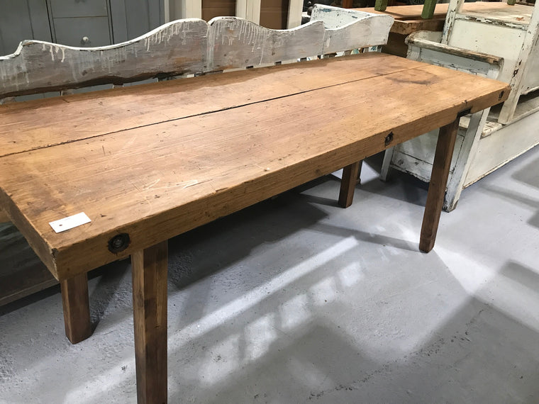 Vintage industrial European wooden hallway table console #2167/2