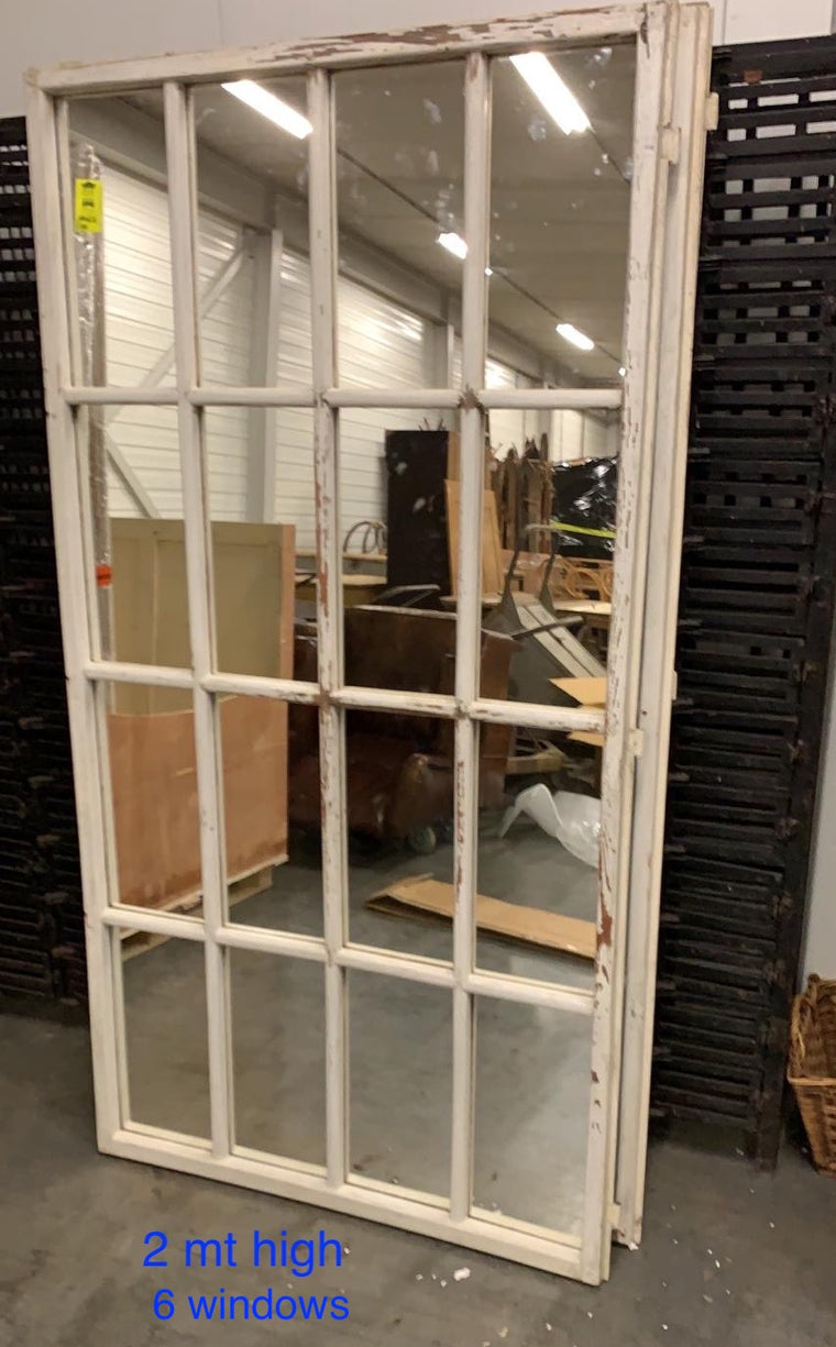 Vintage French wooden window MIRROR # B2714 BYRON