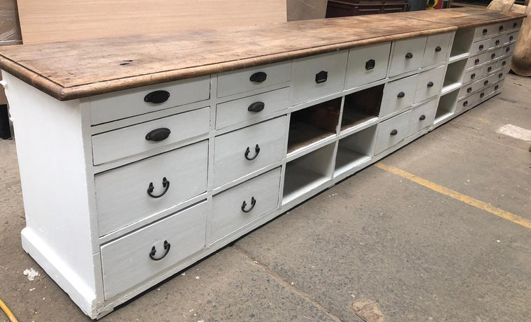 Vintage Dutch pharmacy counter cabinet  #3048 SHARON