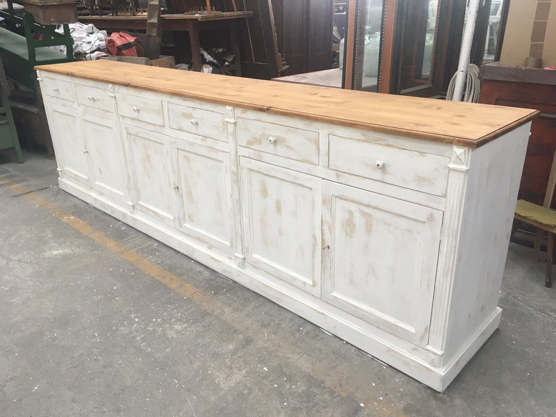 Vintage Dutch pharmacy counter cabinet 3.6 mt #3051 Catherine