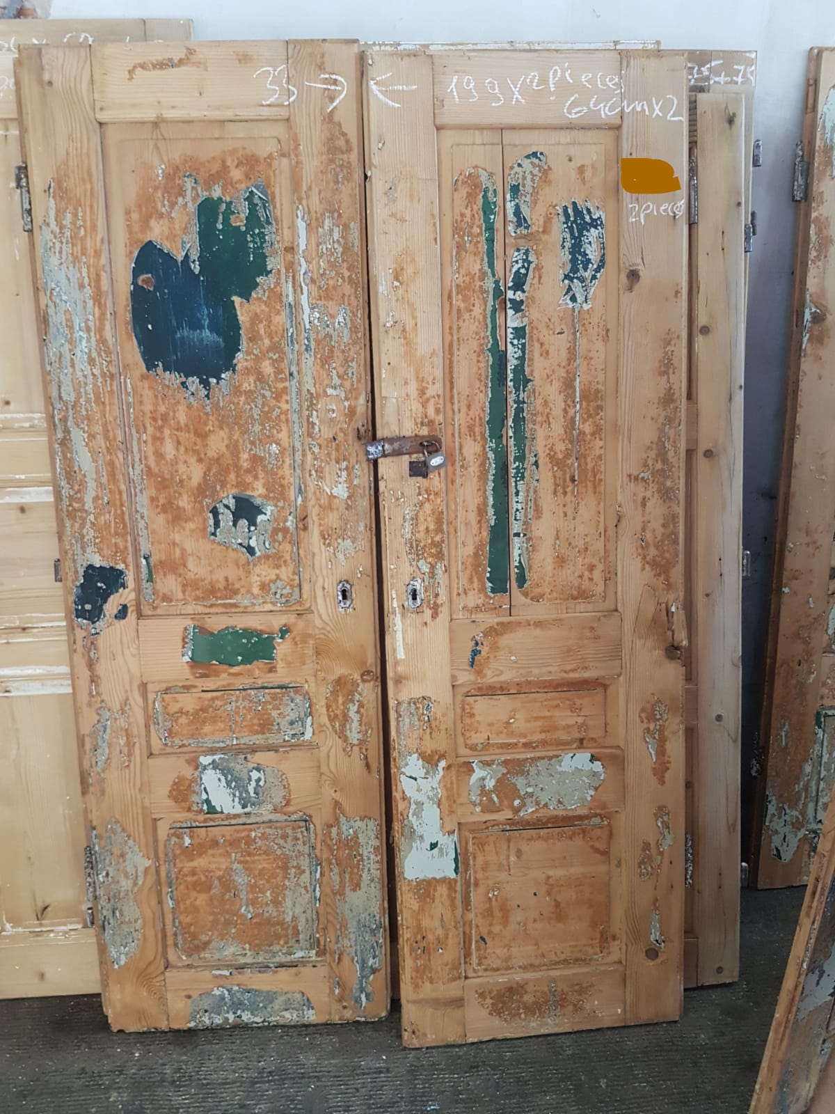 Vintage French wooden house door #2565/33