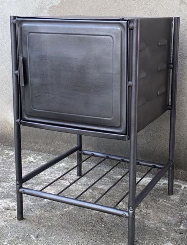 Vintage German Hospital Bedside Table #3682