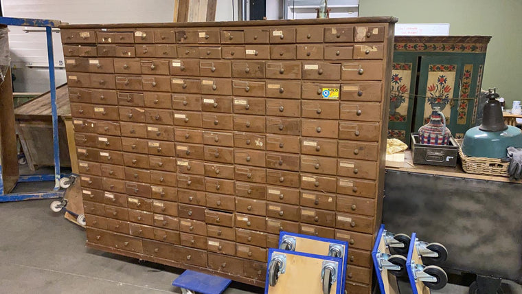 European Wooden 156 Draw Cabinet #3699