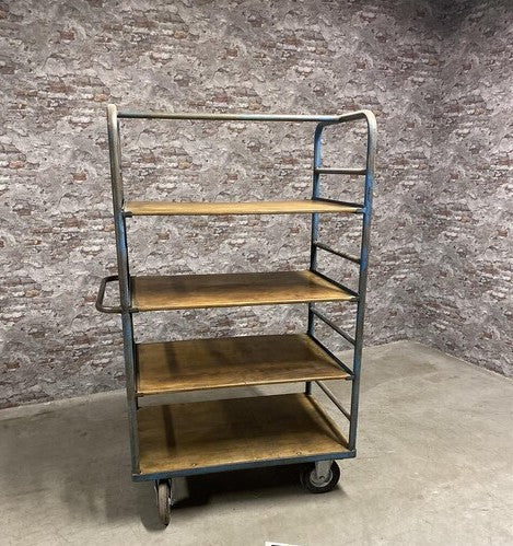 Vintage Industrial Dutch Station Trolley Cart  #3700A