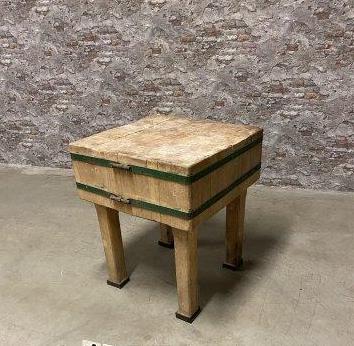 Vintage European Butchers Block #3703