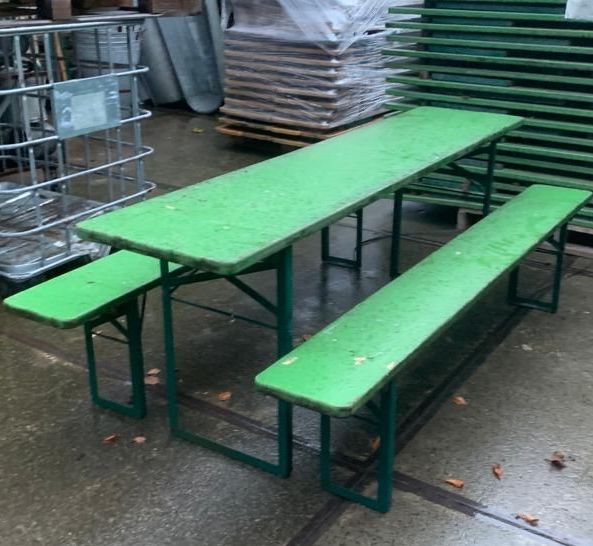 Vintage German October Fest Beer Garden Setting  #3717