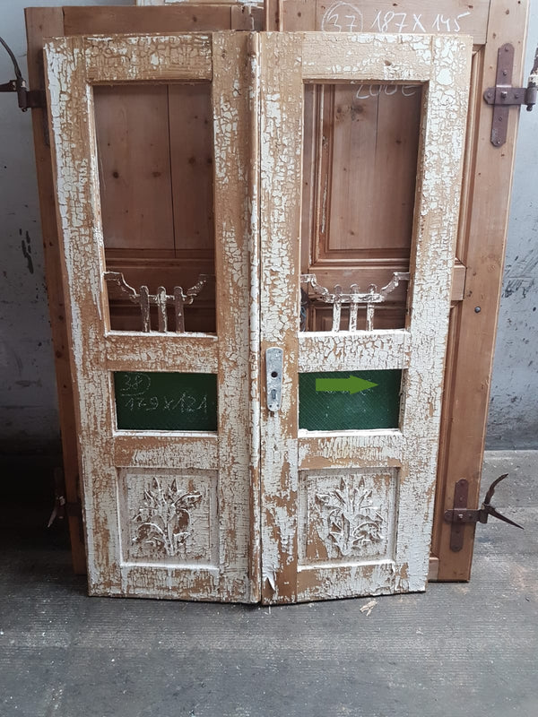 Vintage French wooden house door #2565/38