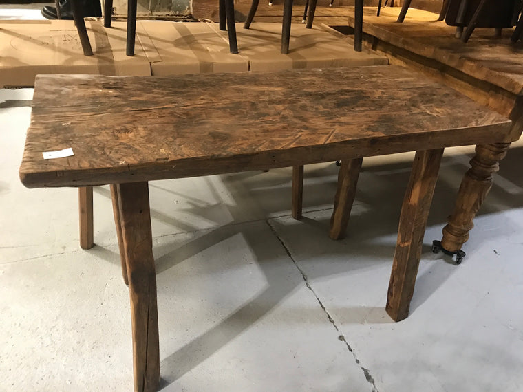 Vintage industrial European wooden hallway table console #2168/3