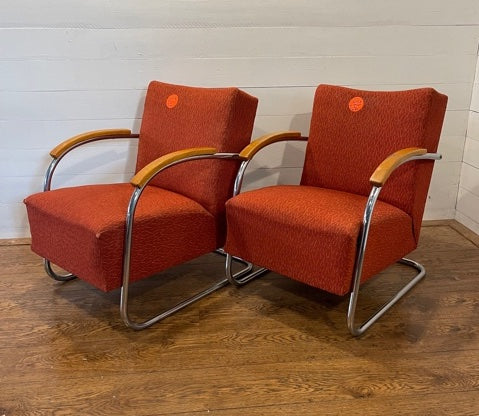 Vintage Chrome Frame  Arm Chairs #4318