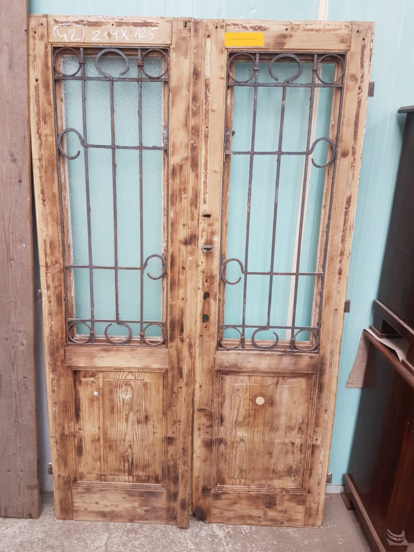 Vintage French wooden house door #2565/42 Byron