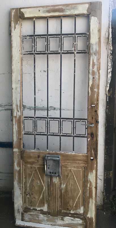 Vintage French wooden house door #2565/46