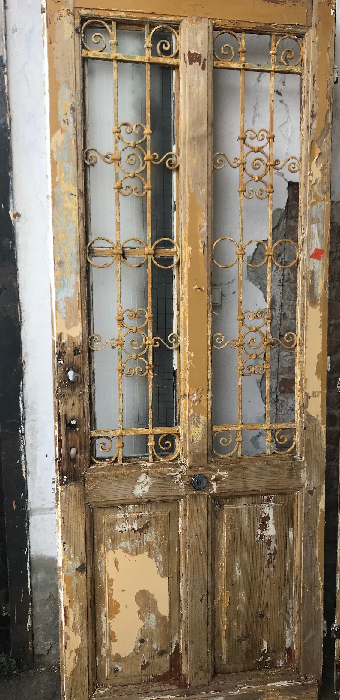 Vintage French wooden house door #2565/47