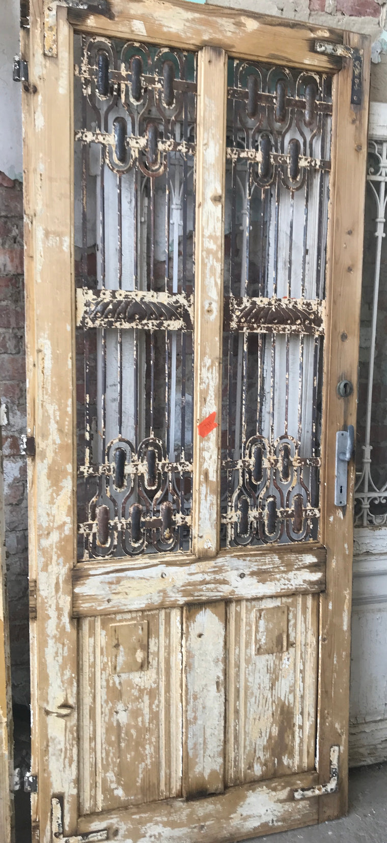 Vintage French wooden house door #2565/48