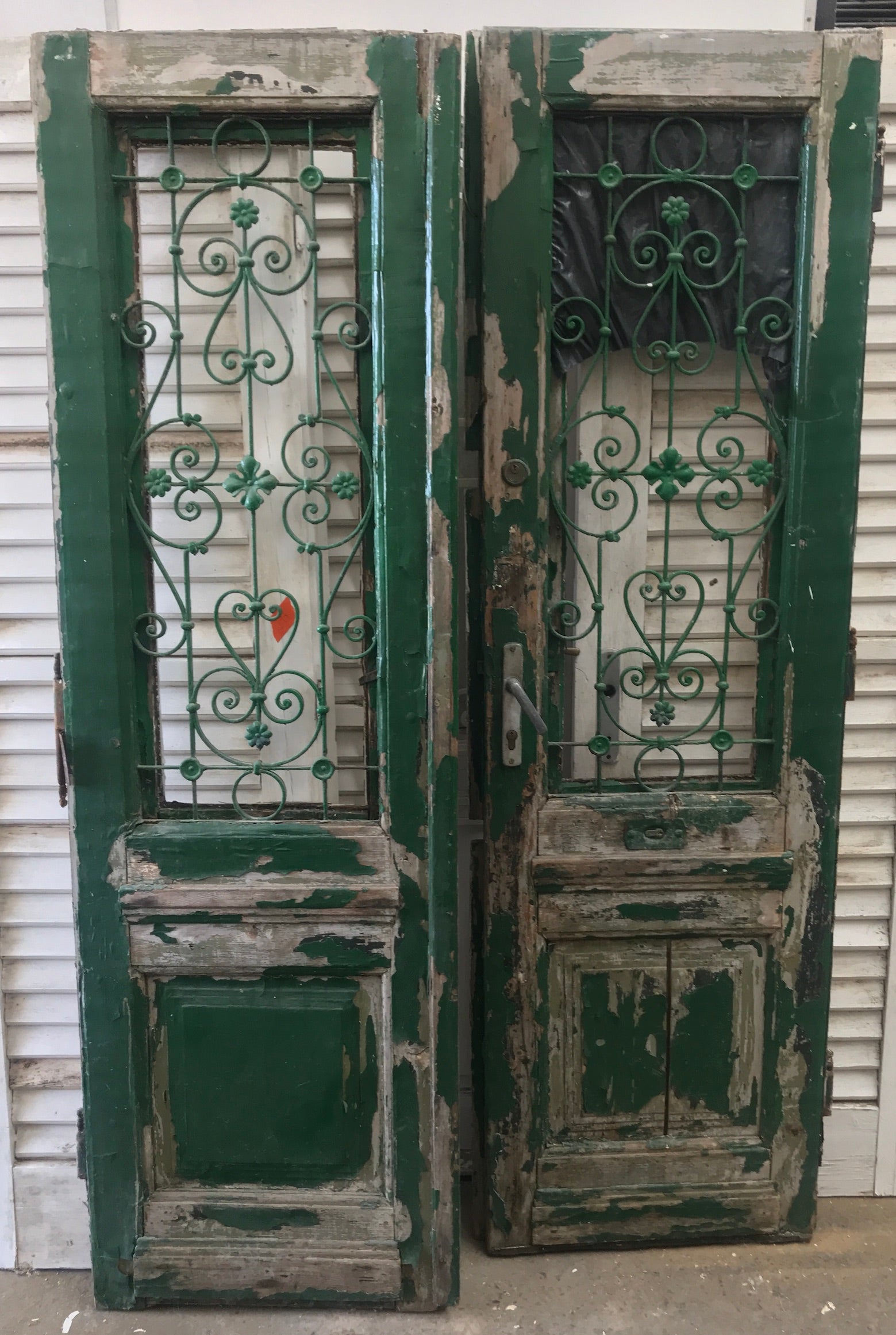 Vintage French wooden house door #2565/49