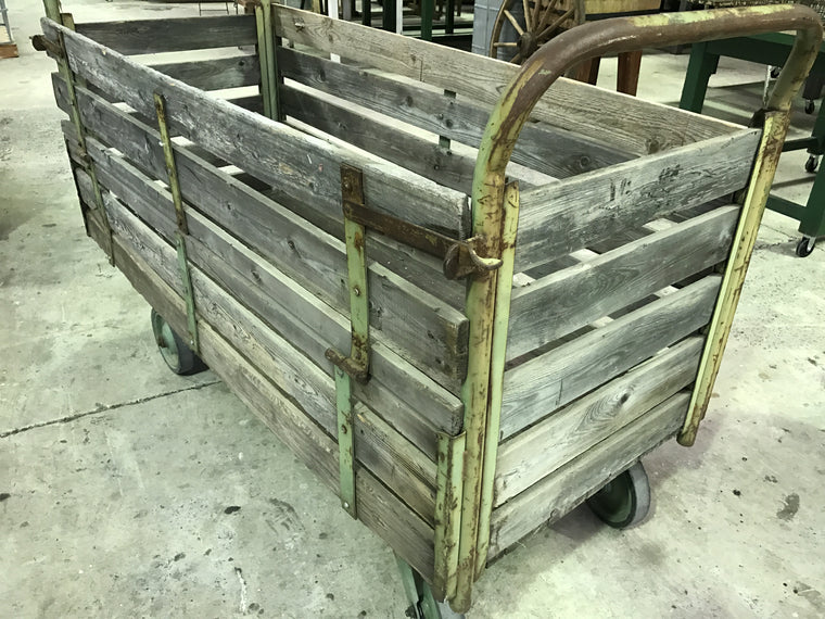 Vintage industrial German station trolley cart #1068 Byron