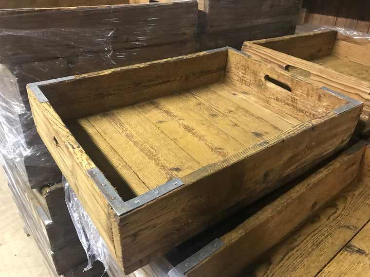 Vintage industrial French industrial wooden crate #2199/6261