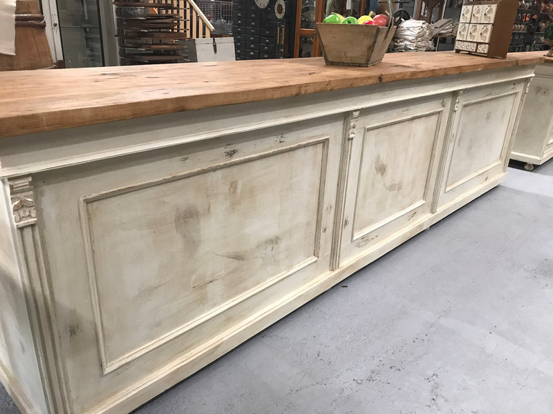 Vintage industrial European pharmacy counter  #2215 3650 mt