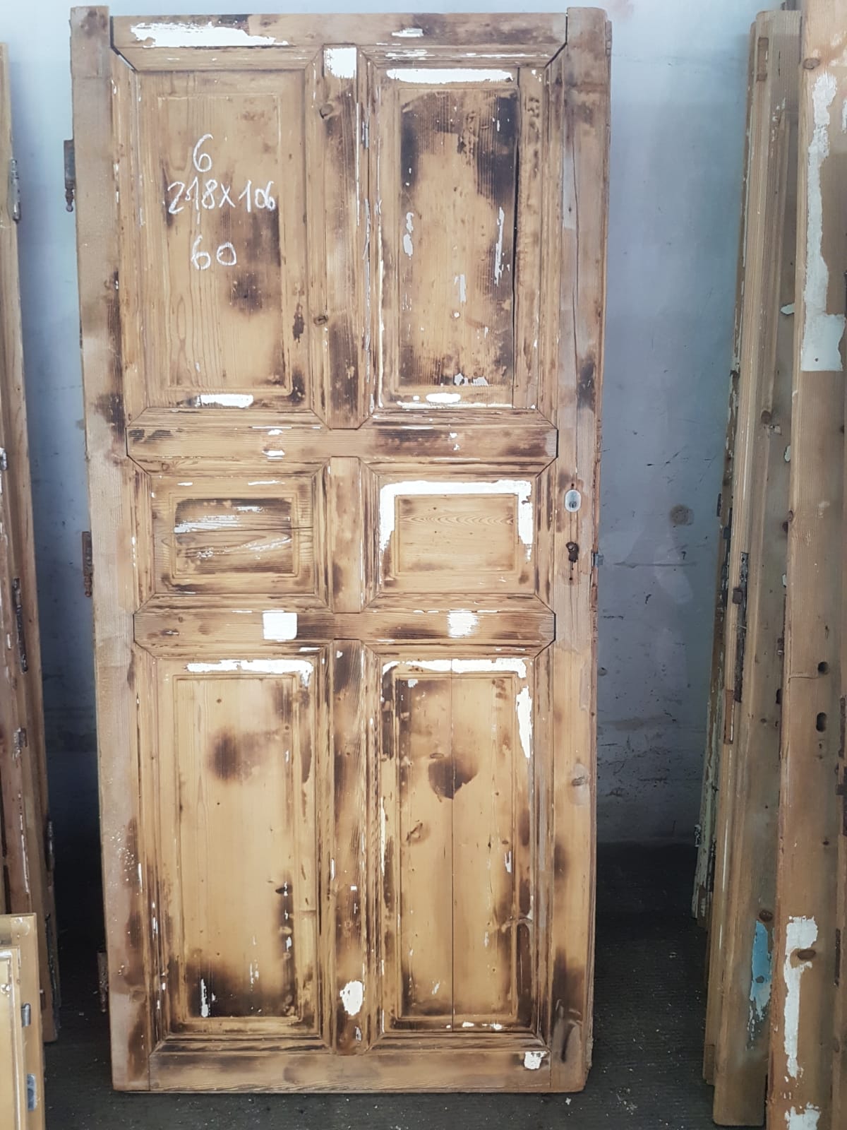 Vintage French house wooden door #2565/6