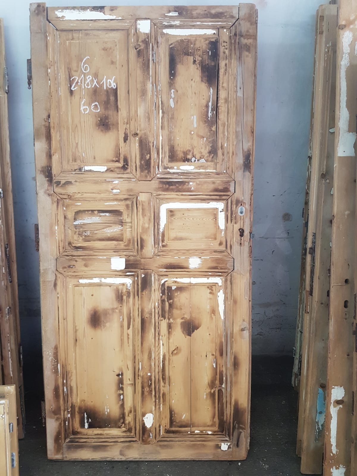 Vintage French house wooden door #2565/6