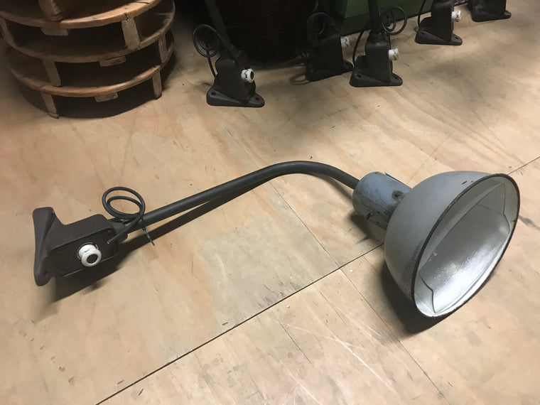 Vintage industrial CZECH warehouse wall mount lights #2194