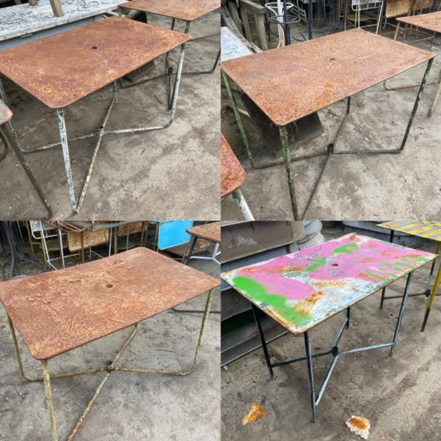 Copy of Vintage Metal bistro Garden Table  #3507 August container