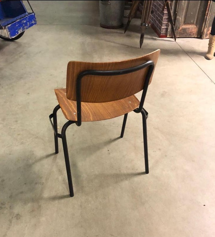 Vintage industrial Dutch school chairs  #2727