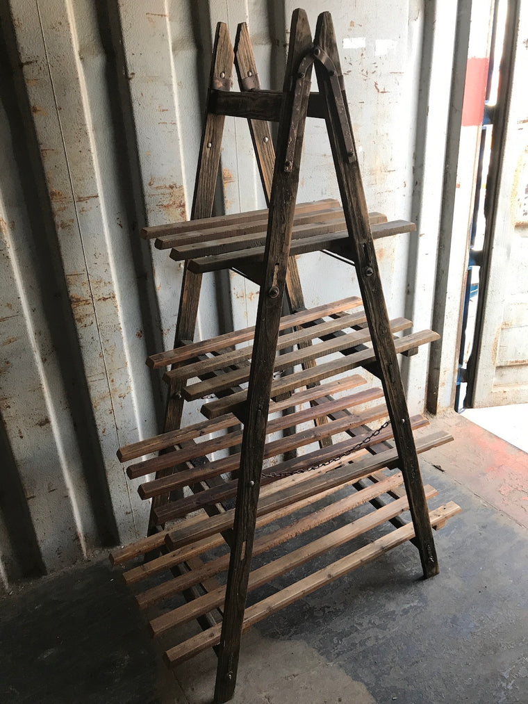 Vintage  ladder wooden rack  #2407