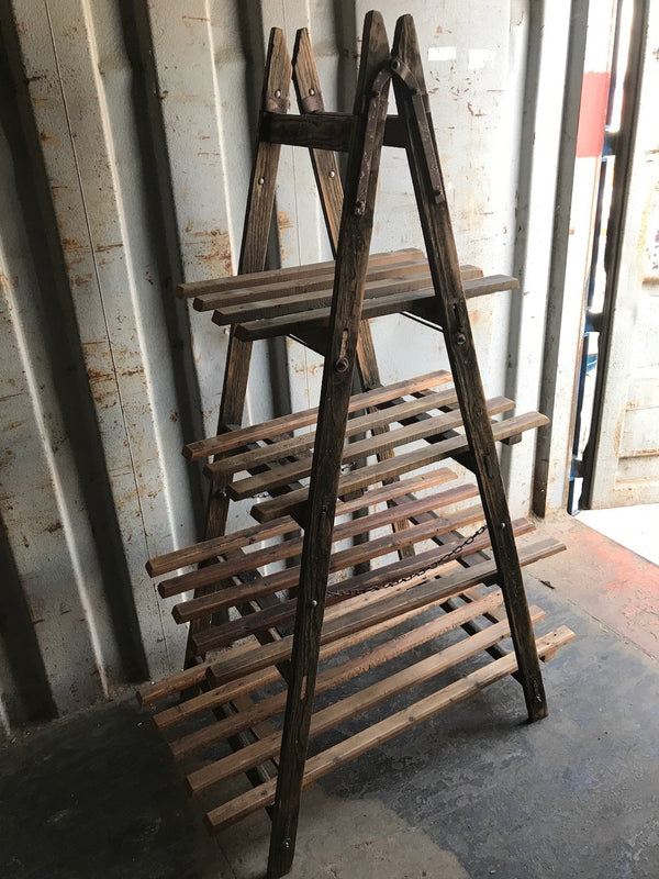 Vintage  ladder wooden rack  #B2407  BYRON  Catherine