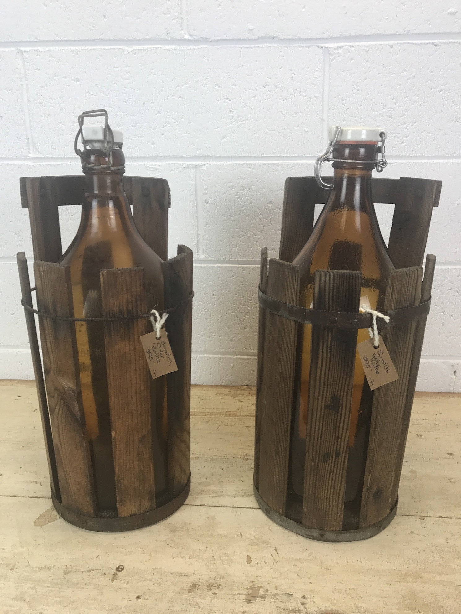 Vintage industrial Swedish cider bottles  #904