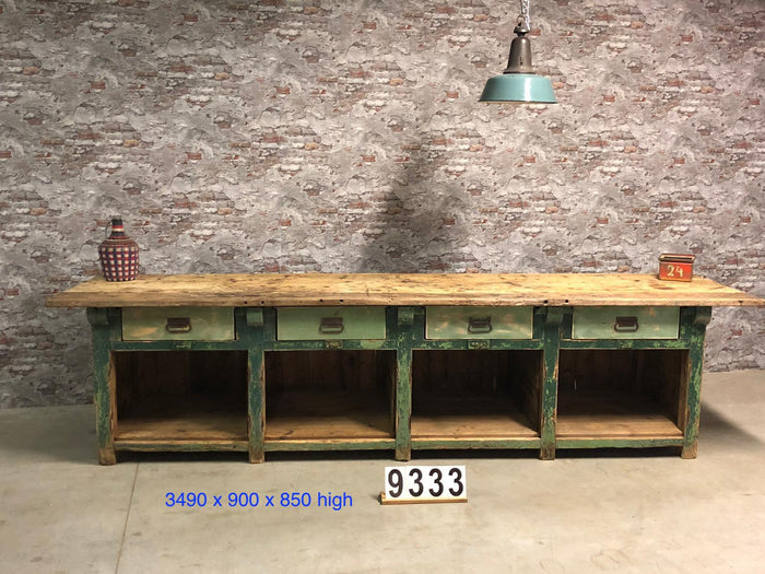 Vintage Industrial European Workbench / Kitchen Island  #2726