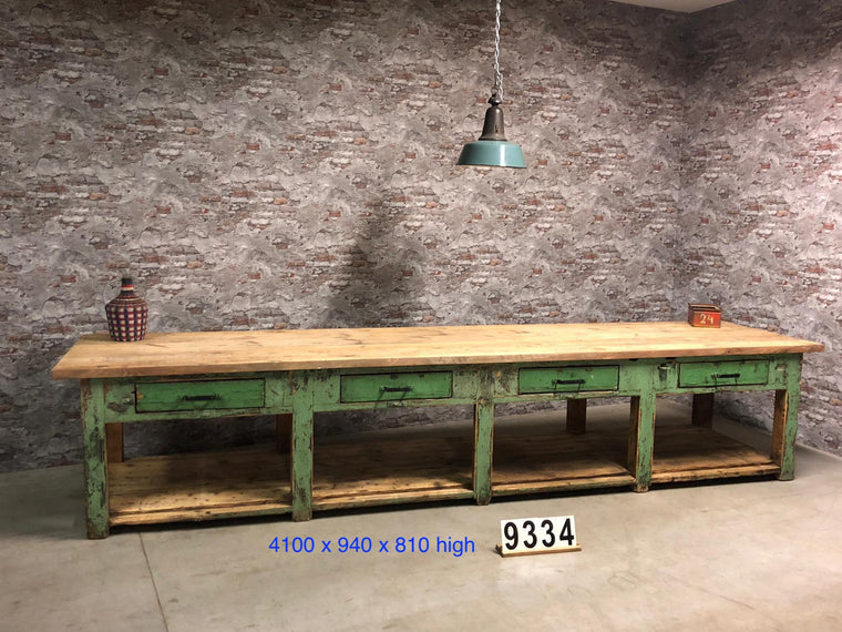 Vintage Industrial European Workbench/ Counter #2724 Byron