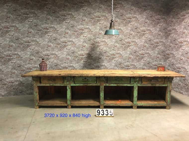 Vintage Industrial European Workbench / Counter/ Kitchen Island  #2725 Byron