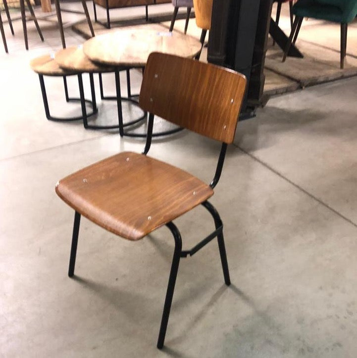 Vintage industrial Dutch school chairs  #2727