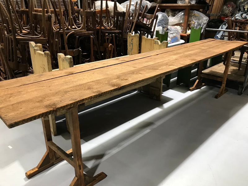 Vintage industrial European kitchen farmhouse dining table 3.5 long #1962 D5 Byron bay
