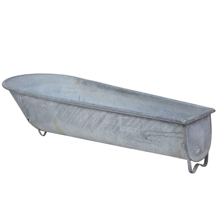 Vintage industrial French galvanized bath tubs #2370