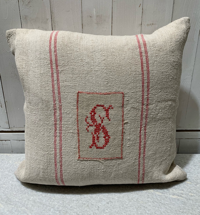 Vintage Linen Pillow  #4702