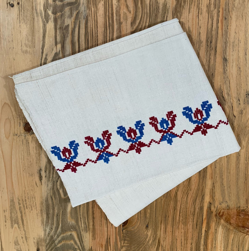 Vintage European Linen Tea Towel  #4708