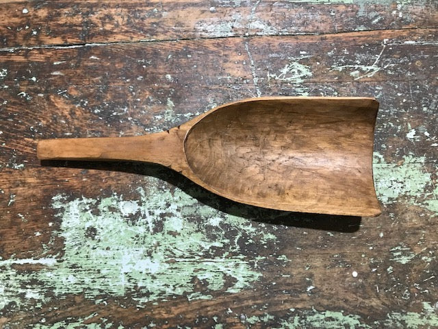 Vintage  Wooden Grain Scoop  #3873e